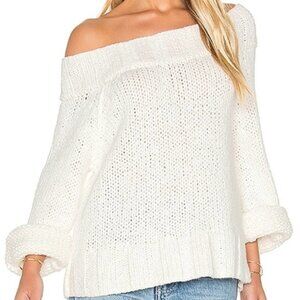 Free People Beachy Slouch Sweater Ivory - GUC